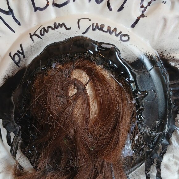 OOAK Vintage Mounted Doll Head, Creepy Doll Head, Doll Head Art, Mixed Media - Picture 11 of 11